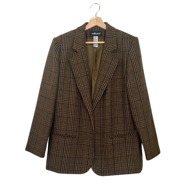 Vintage | Wool Blend Plaid Blazer - Picture 12 of 12